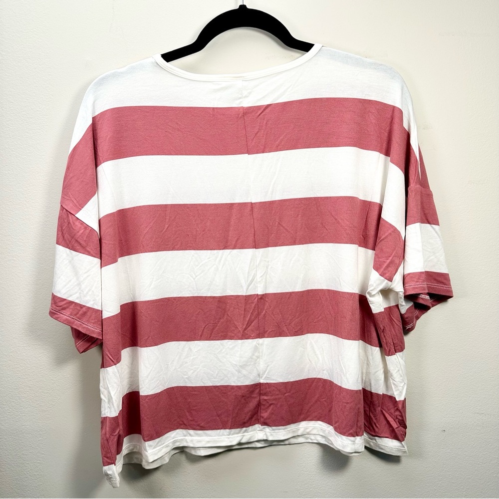 Old Navy Women's Luxe Oversized Crop T-Shirt, Striped Spice Girl, Small NWT - Picture 5 of 11